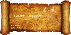 Luncanu Artemon névjegykártya